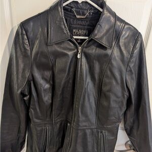 Wilsons Leather Sleek Black Jacket